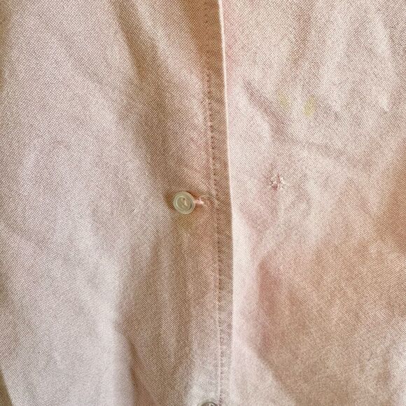 Vintage cotton tie front polo shirt pink s - Picture 4 of 5